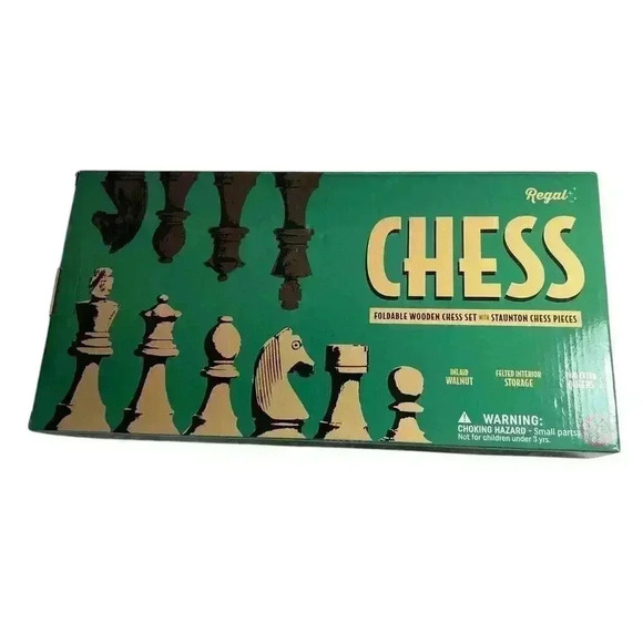 COPY - Wooden Chess Set - 2 Extra Queens, Folding Board Regal Games 15 Inch NEW… - Picture 2 of 8